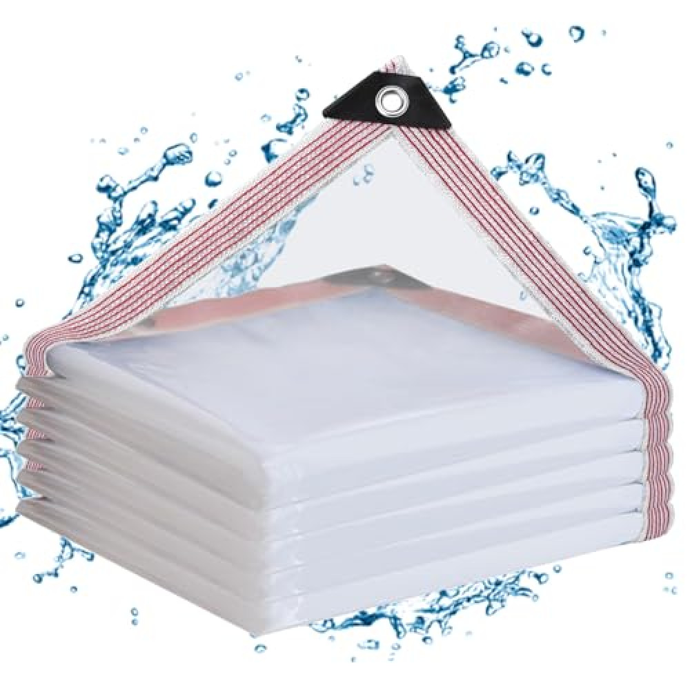Clear Tarps Heavy Duty Waterproof 4x6,Clear Plastic Tarp with Grommets,Transparent PVC Vinyl Tarpaulin for Outdoor,Plant,Garden,Chicken Coop,Patio,Cat Litter Car Cover Fiyatı