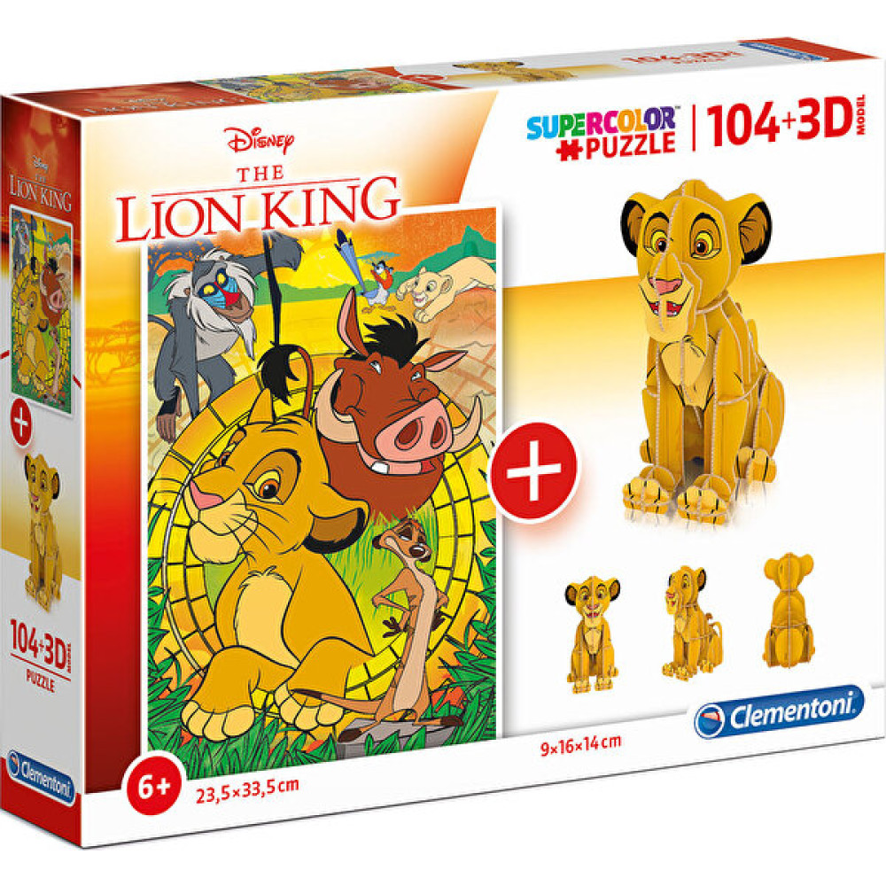 Clementoni 104 Parça Puzzle + 3D Model Lion King Puzzle & Aksesuarları Fiyatı
