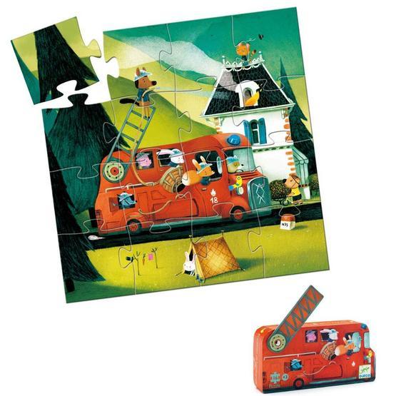 Clementoni Djeco Dekoratif The Fire Truck 16 Parça Puzzle