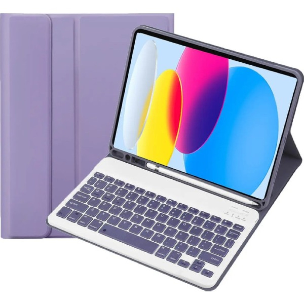 Clemon Ipad Air4 10.9 2020 4.nesil Air 5 2022 10.9 5.nesil Bluetooth Özellikli Kalem Bölmeli Klavyeli Kılıf - Lavanta Tablet Kılıfı Fiyatı