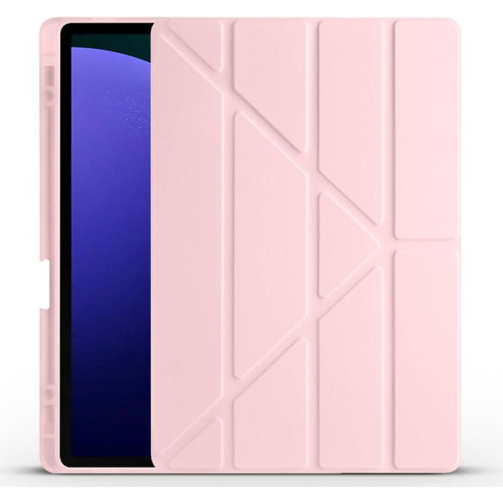 Clemon Samsung Galaxy S9 Fe Plus SM-X610 12.4 '' Uyumlu Kılıf Trifolding Kalem Bölmeli Tablet Kılıfı - Açık Pembe Tablet Kılıfı Fiyatı
