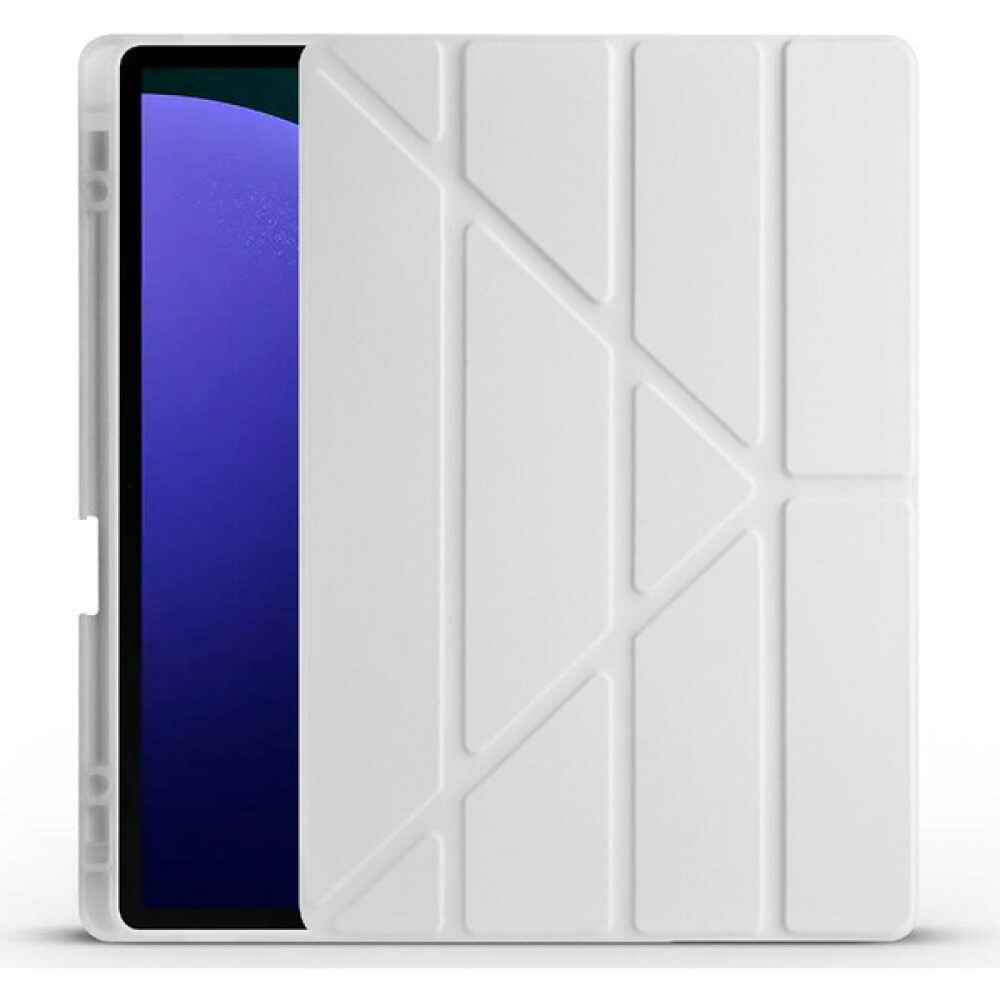 Clemon Samsung Galaxy S9 Fe Plus SM-X610 12.4 '' Uyumlu Kılıf Trifolding Kalem Bölmeli Tablet Kılıfı - Gri Tablet Kılıfı Fiyatı