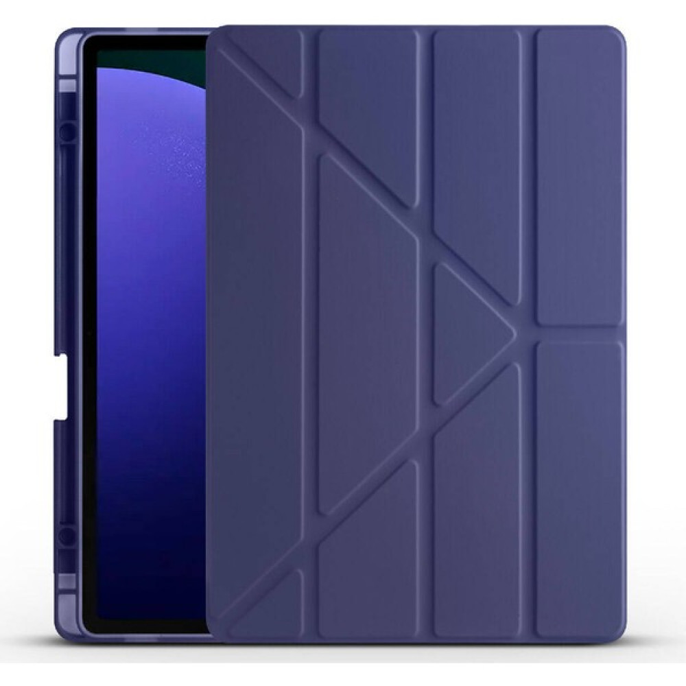 Clemon Samsung Galaxy S9 Fe Plus SM-X610 12.4 '' Uyumlu Kılıf Trifolding Kalem Bölmeli Tablet Kılıfı - Lacivert Tablet Kılıfı Fiyatı