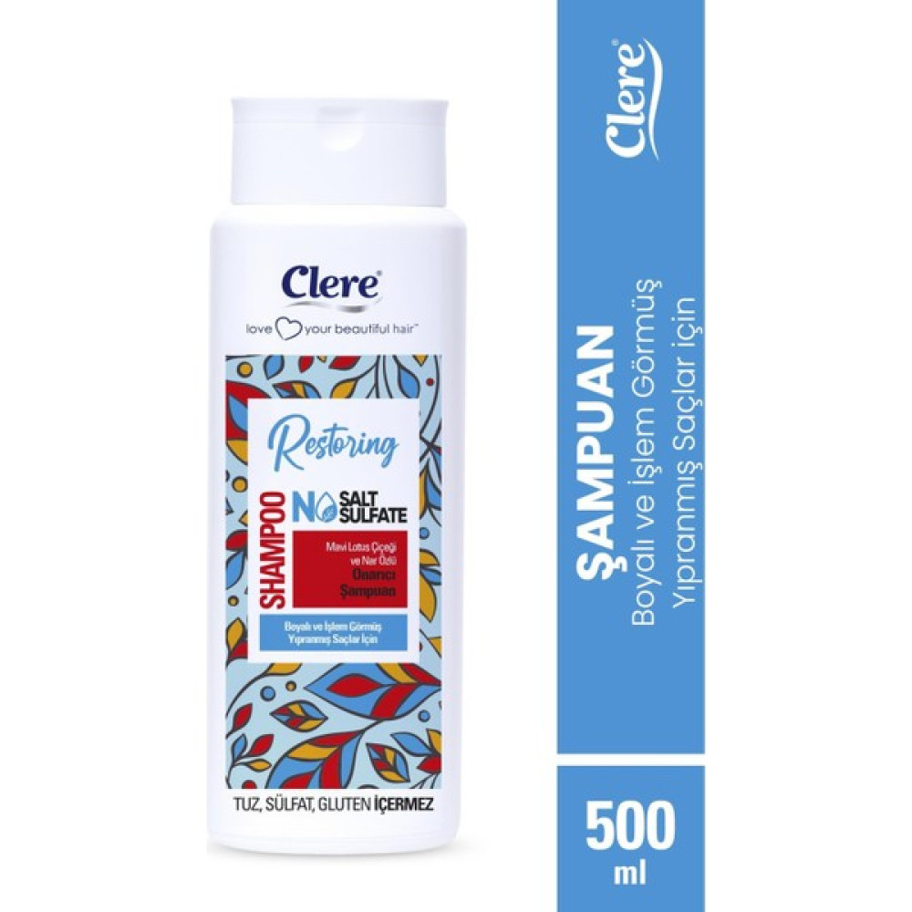 Clere Restoring Mavi Lotus Çiçeği ve Nar Özlü Renk Koruyucu Onarıcı Şampuan - 1 Şampuan ve Saç Kremi Fiyatı