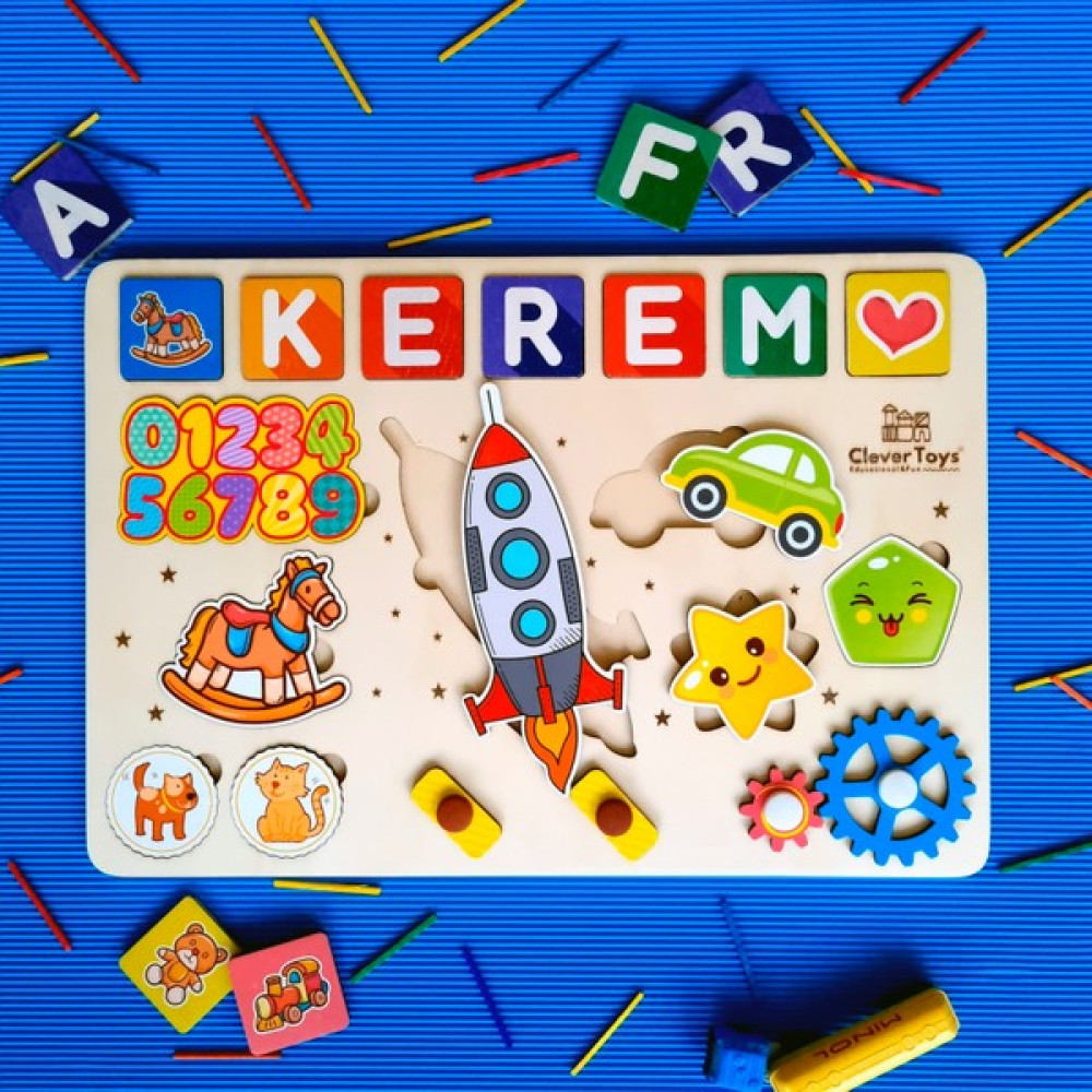 Clever Toys Ahşap Eğitici Oyuncak Kişiselleştirilebilir. Çocuk Montessori Tak Çıkar Puzzle Yapboz Bebek Oyuncakları Fiyatı