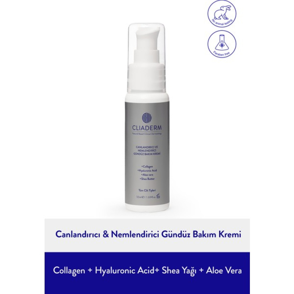 Cliaderm Canlandırıcı & Nemlendirici Gündüz Bakım Kremi 50 ml (Kolajen & Hyalüronik Asit & E Vitamini) Oto Boyaları Fiyatı