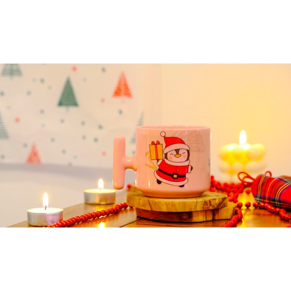 Clicksy Penguen Noel Baba Desenli T Saplı Kupa - Pembe Oto Boyaları Fiyatı