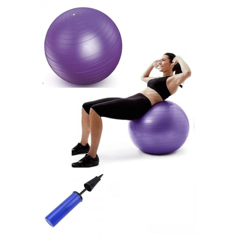 Clifton 65 Cm Fitilli Pilates Topu Ve Pompa Seti Plates Yoga Spor Egzersiz Top Jimnastik Fitness Gym Mor Pilates Aletleri Fiyatı