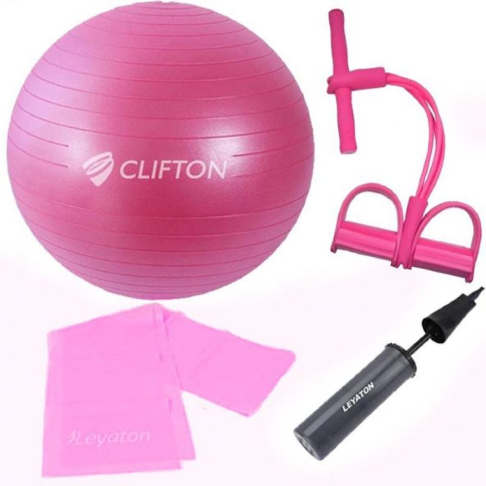 Clifton 65 Cm Fusya Dura-Strong Deluxe Pilates Topubody Trimmer Pilates Bandi Pompa Set Pilates Aletleri Fiyatı