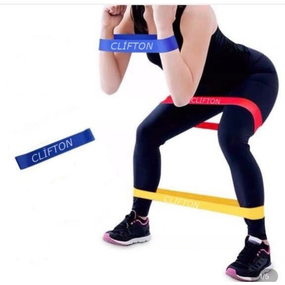 Clifton Aerobik Band Pilates Plates Yoga Fitness Squat Calisma Lastigi Latex Egzersiz Lacivert Kondisyon Aletleri Fiyatı