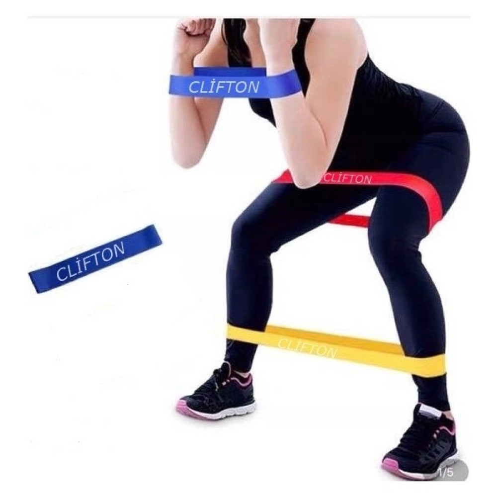 Clifton Latex Aerobik Band Pilates Yoga Fitness Squat Çalışma Lastiği Lacivert Kondisyon Aletleri Fiyatı