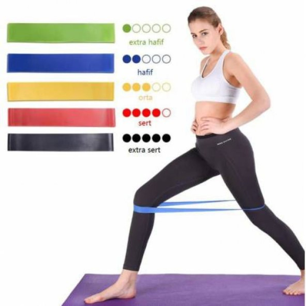 Clifton Pilates Direnc Lastigi Aerobik Yoga Gym Egzersiz Bandi Spor Seti Plates 5Li Bant Seti Pilates Aletleri Fiyatı