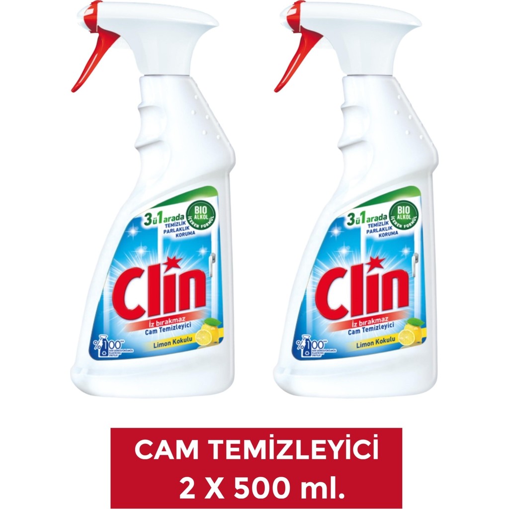 Clin 2 Adet Limon Cam Yüzey Temizleyici 500 ml Diğer Fiyatı