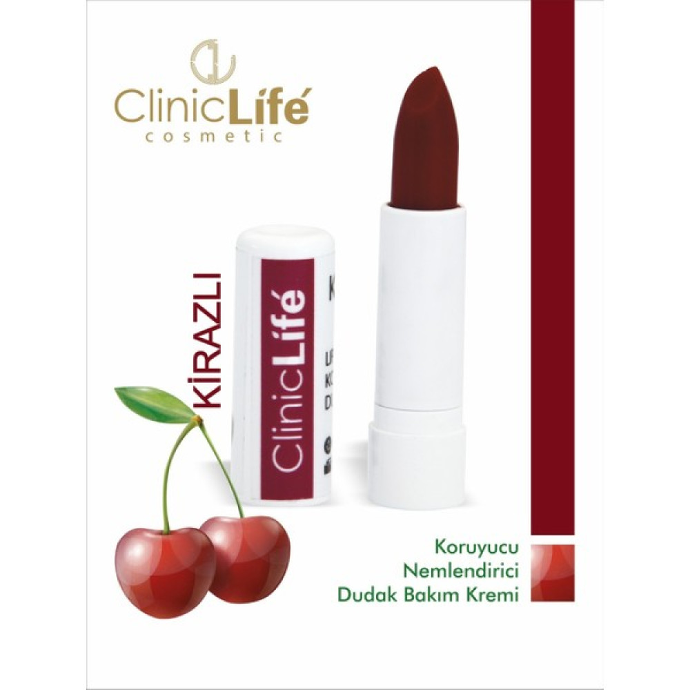 Clinic Life Cliniclife Dudak Bakım Kremi 4,8gr, Doğal Yağlar ile Kirazlı Dudak Bakımı Nem Cherry Lip Balm Dudak Bakımı / Koruyucu Fiyatı