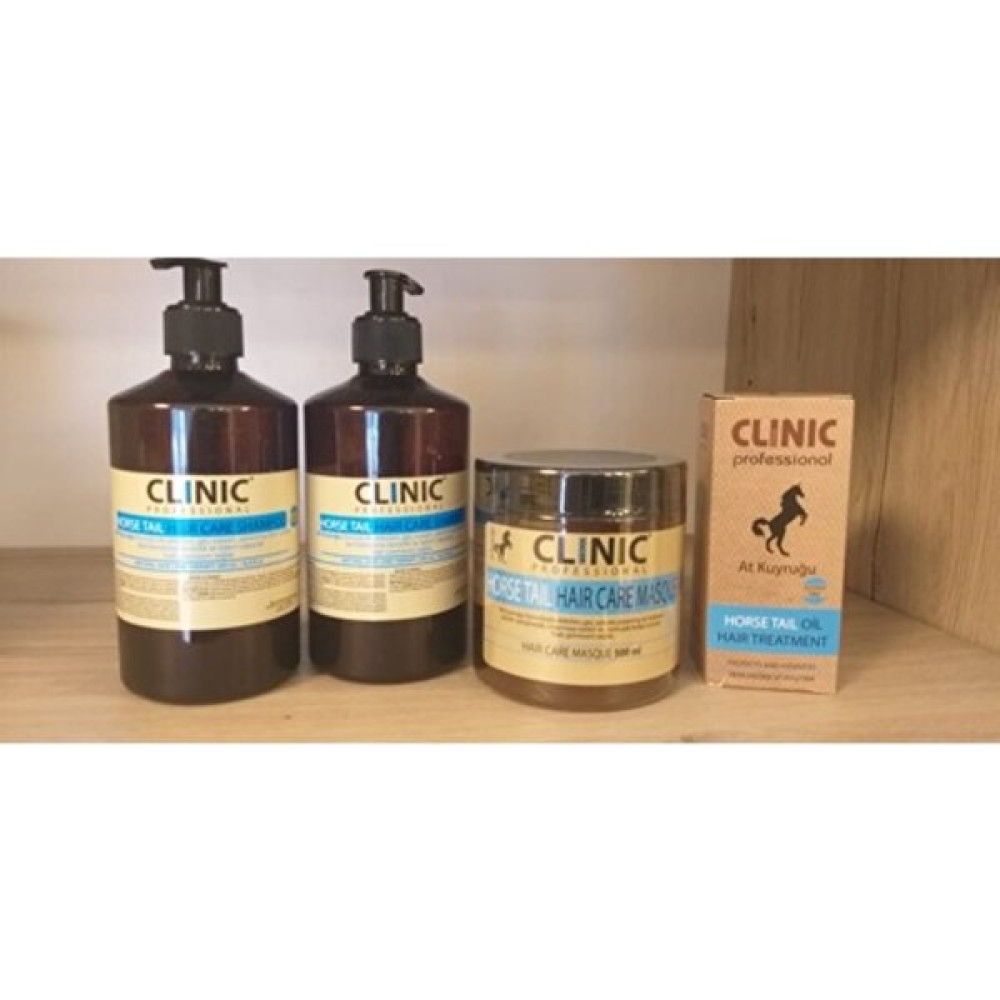 Clinic Professional Clinic At Kuyrugu Şampuan 2 x 500 ml + Maske 500 ml + Serum 100 ml Şampuan ve Saç Kremi Fiyatı