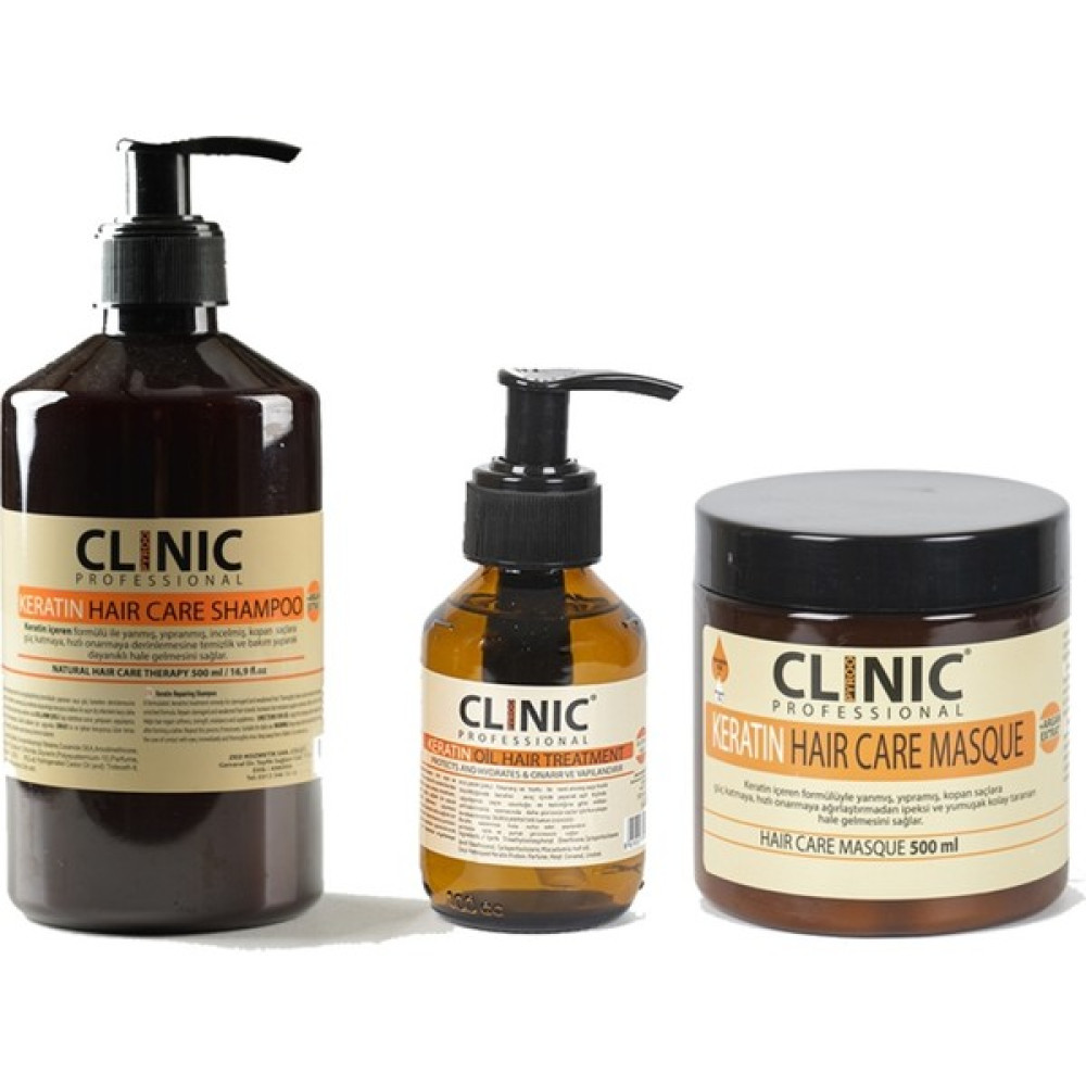 Clinic Professional Onarıcı Keratin Saç Bakım Seti Şampuan ve Saç Kremi Fiyatı