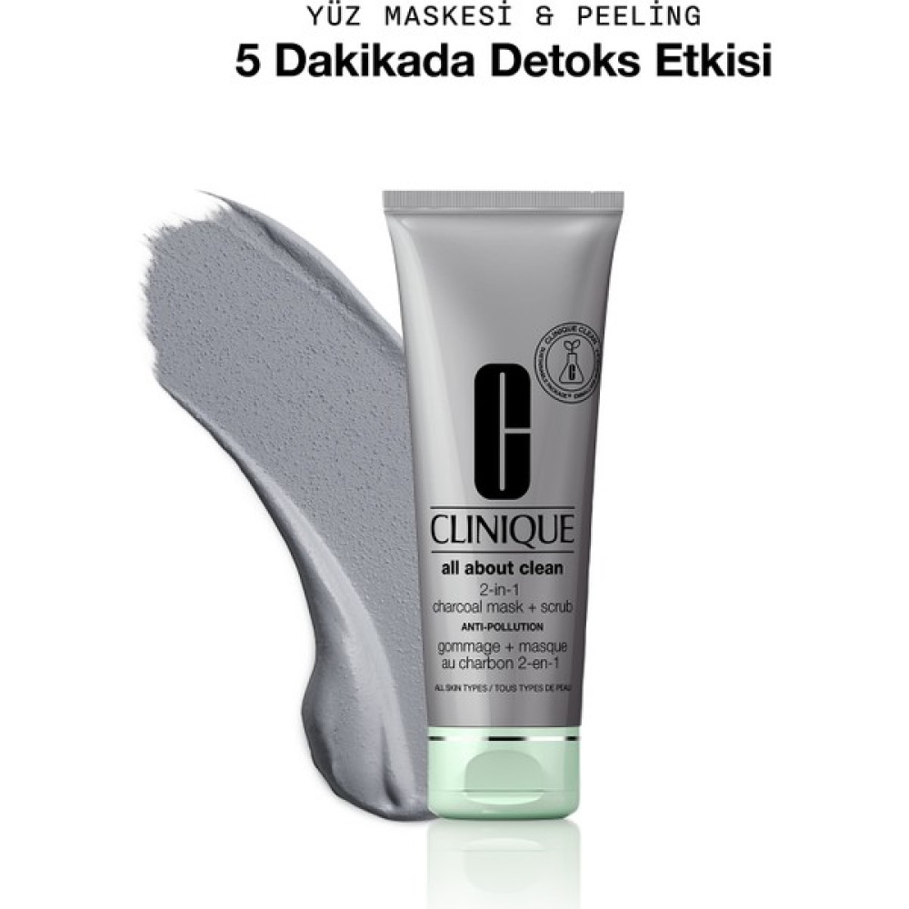 Clinique All About Clean Kömür Maskesi Ve Peeling 100ml 192333088999 Cilt Temizleme ve Peeling Fiyatı