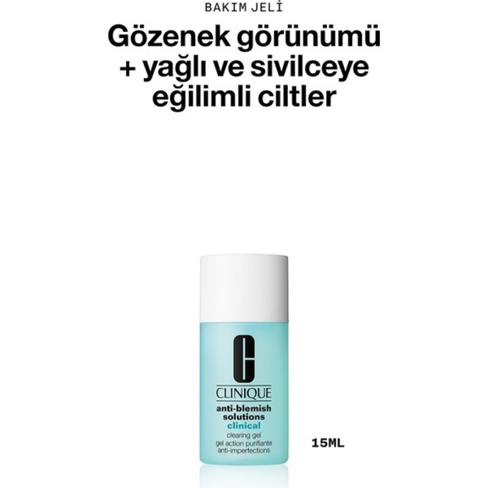 Clinique Anti-Blemish Solutions™ Clinical Siyah Nokta ve Sivilce Görünümünü Azaltan Bakım Jeli 15 ml Maskeler Fiyatı