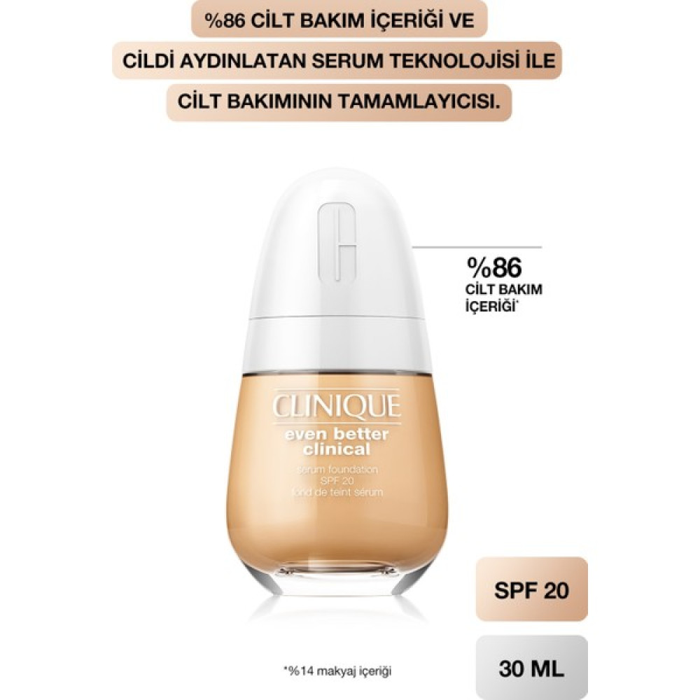 Clinique Even Better Clinical Serum Fondöten Spf 20 192333077986 85169 Wn 46 Golden Neutral (mf) Fondötenler Fiyatı