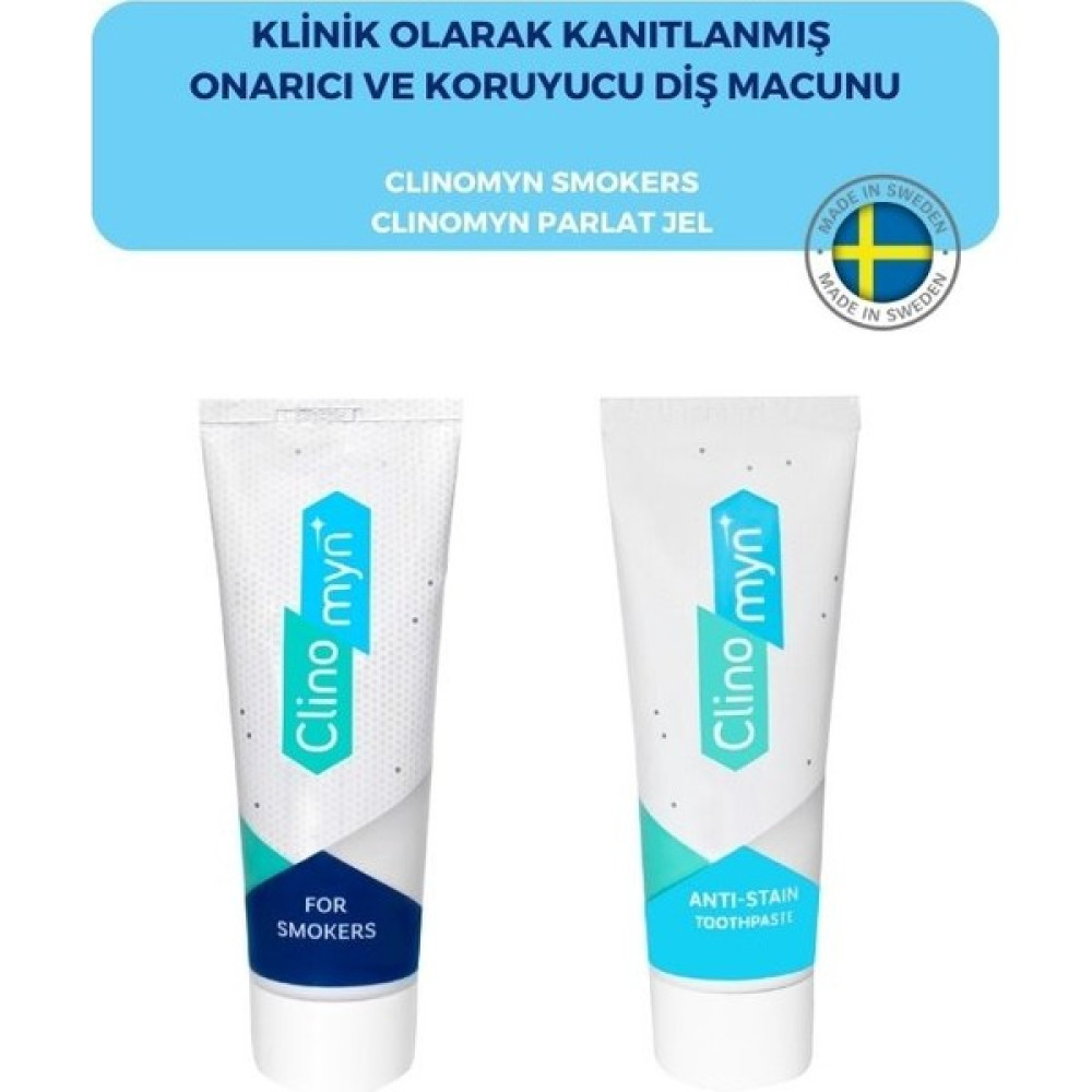Clinomyn Fresh Diş Beyazlatan ve Parlatan Jel Diş Macunu + Smokers Diş Beyazlatan Diş Macunu 75 ml Diş Macunları Fiyatı