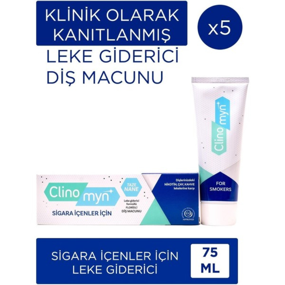 Clinomyn Içenler Için Diş Macunu 75 ml x 5 Adet Diş Macunları Fiyatı