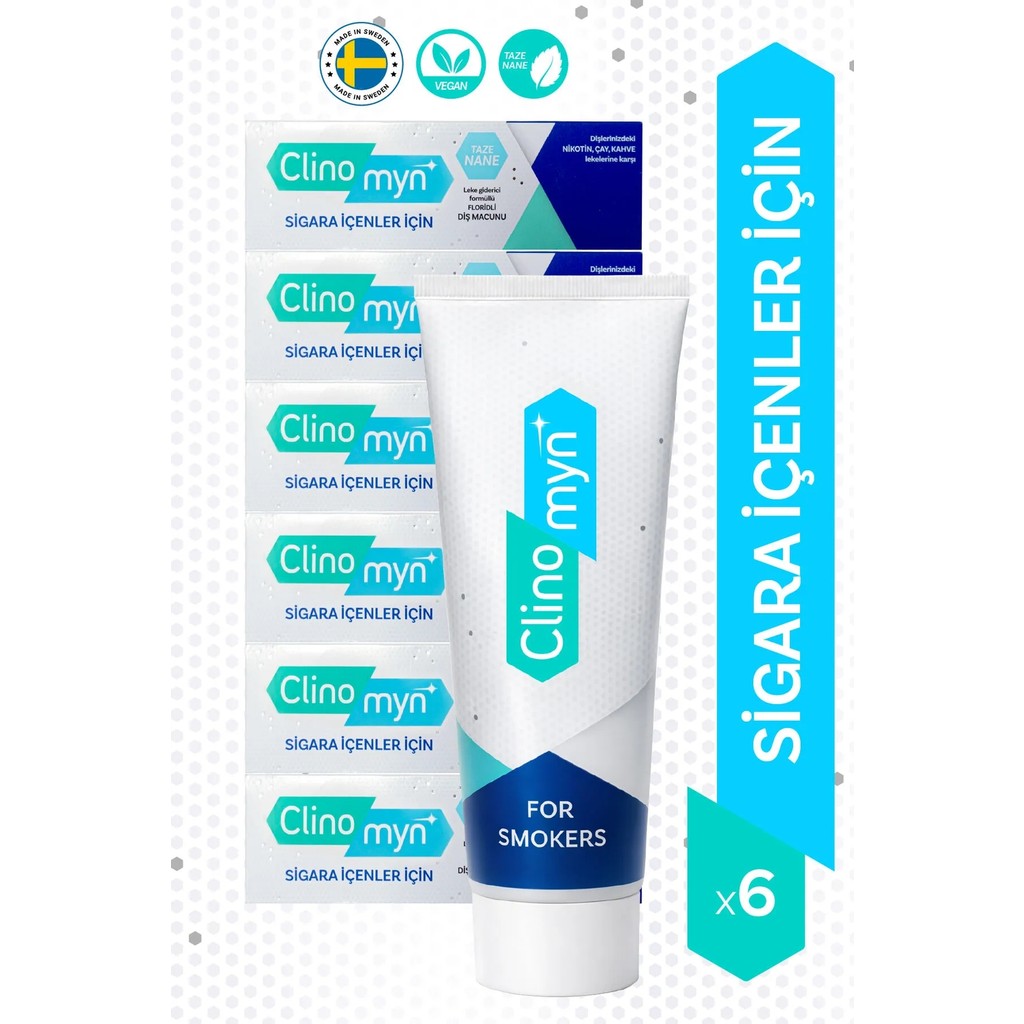 Clinomyn Smokers Sigara Içenler Için Diş Beyazlatan Diş Macunu 75 ml 6 Adet Diş Macunları Fiyatı