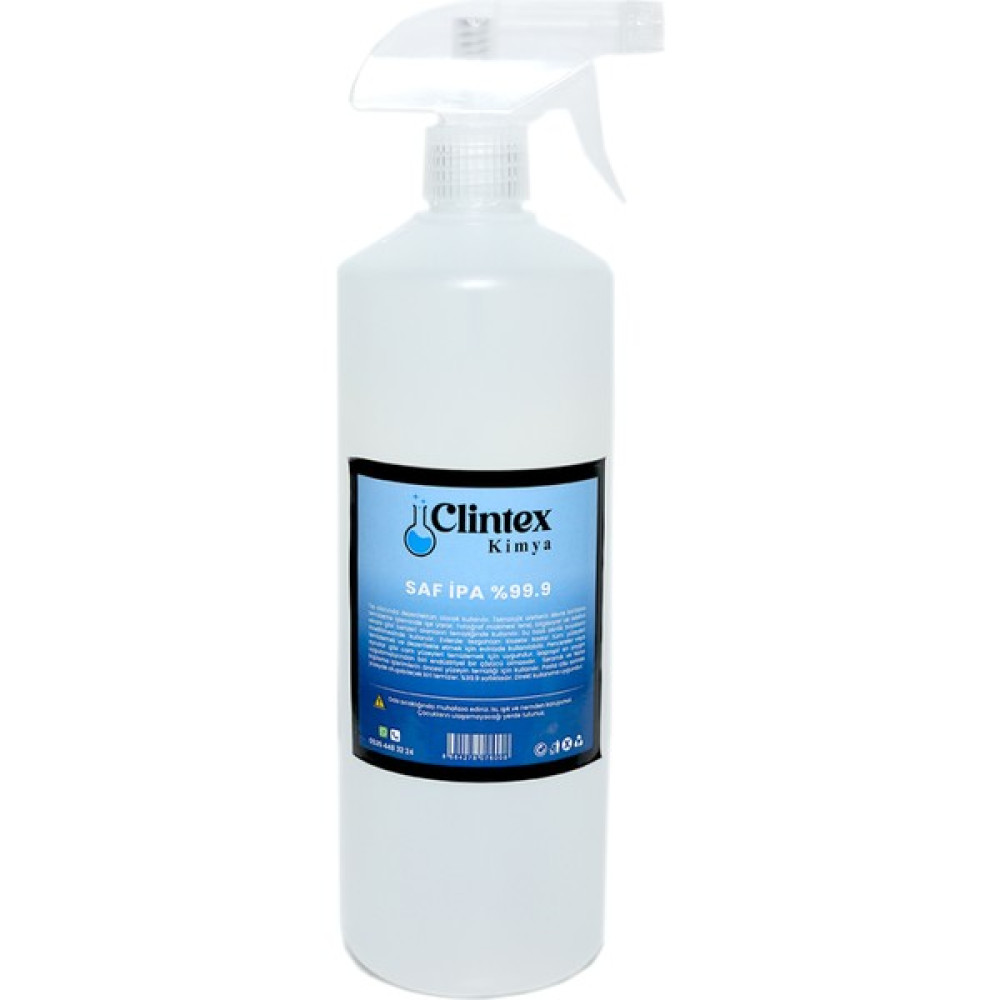 Clintex Kimya %99.9 Spreyli Saf Ipa Izo Propil 1 Lt Yüzey Temizleyici Parlatıcı ve Temizleyiciler Fiyatı