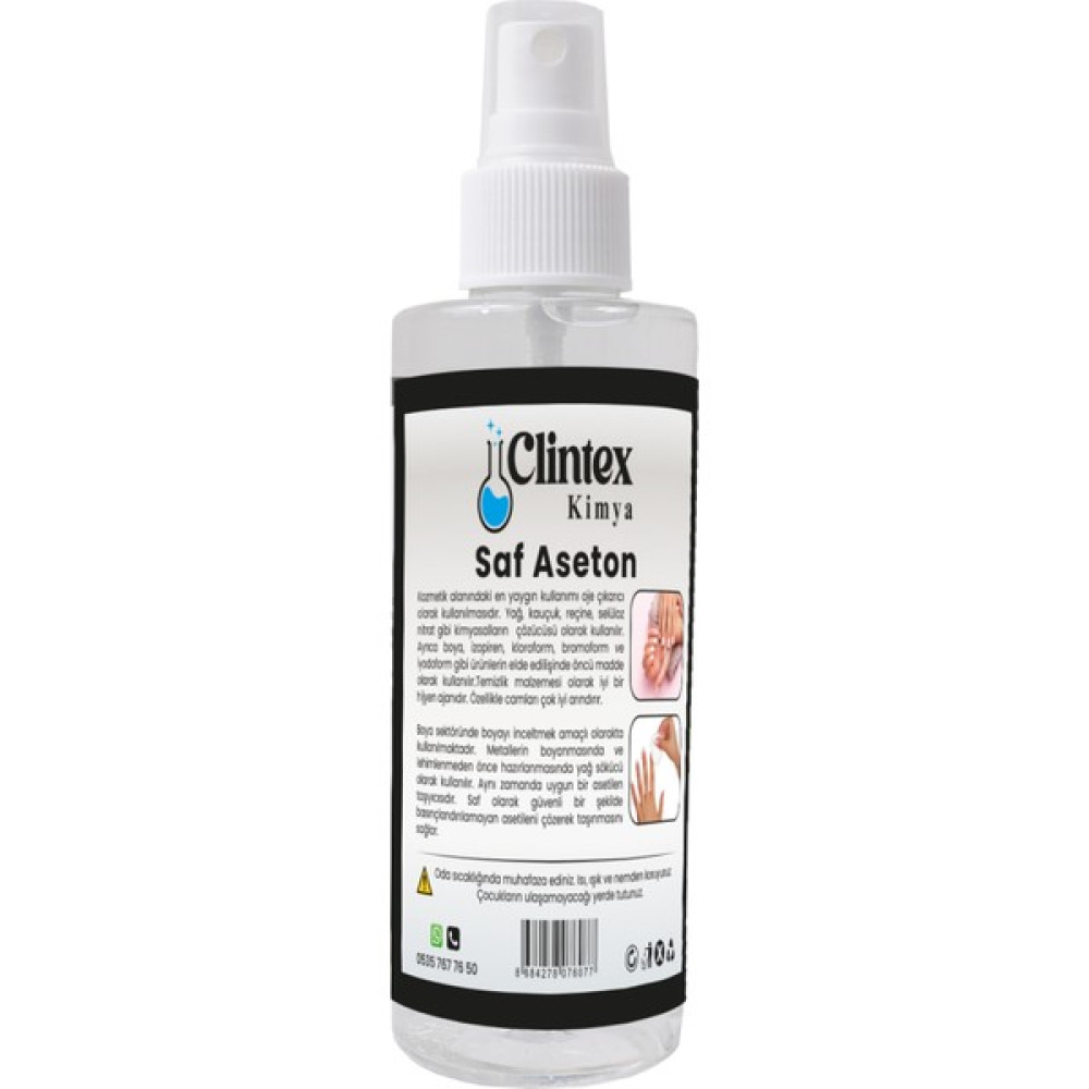Clintex Kimya Saf Aseton %99.9 200 Ml Tırnak Bakımı Fiyatı