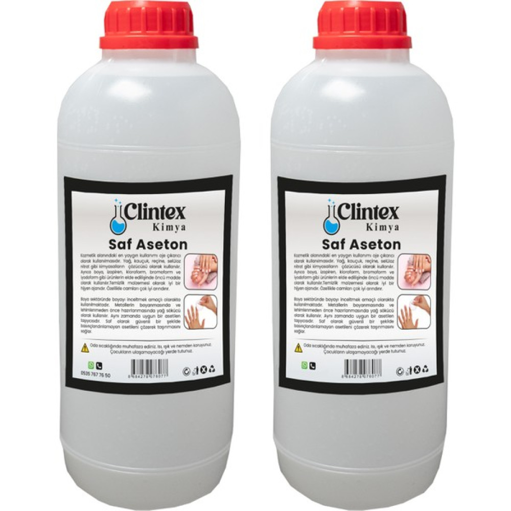 Clintex Kimya Saf Aseton %99.9 2x1 Lt Tırnak Bakımı Fiyatı