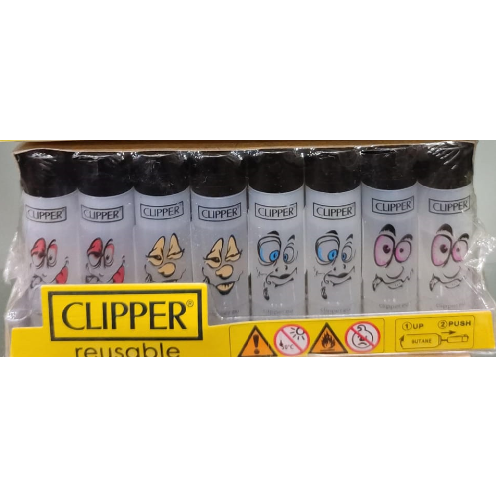 Clipper Pocket Emoji Seffaf Taşlı Çakmak 48 Adet-FF016 Diğer Fiyatı