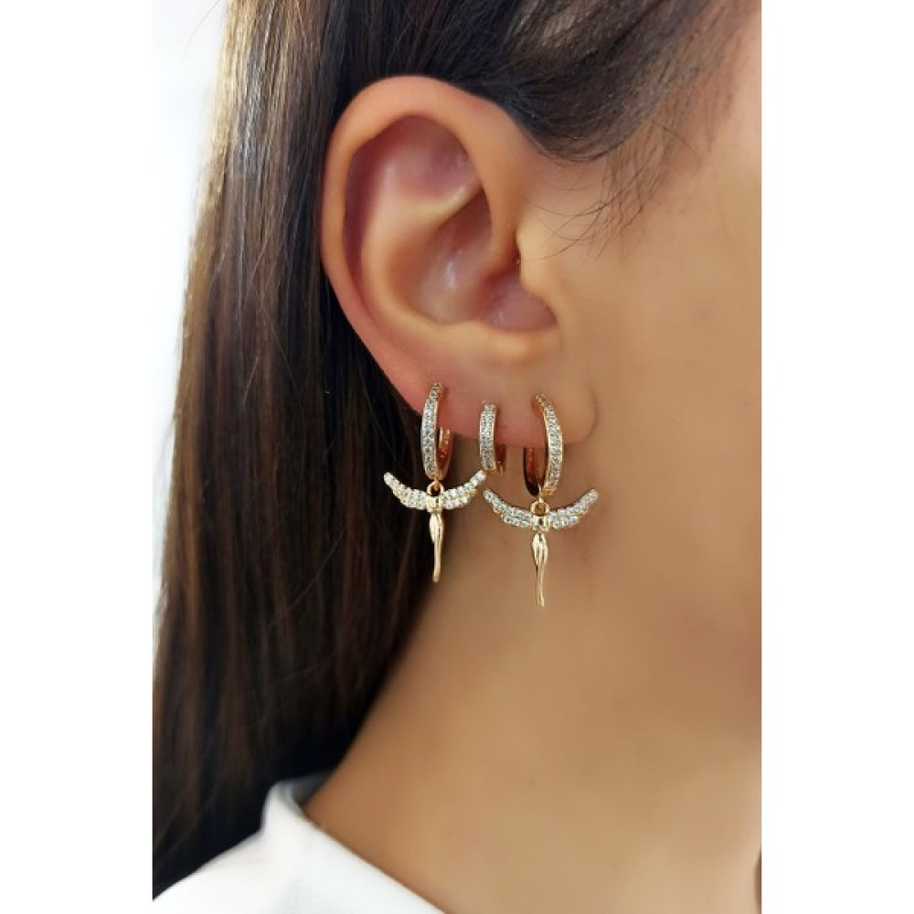 Çlk Accessories 3 Lü Melek Figür Küpe B350 Bijuteri Küpe Fiyatı