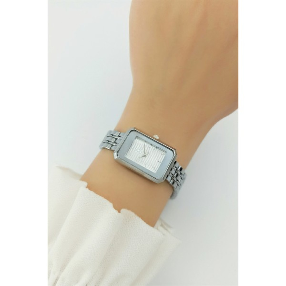 ÇLK Accessories 30 mm Aynalı Kare Kadran Vintage Kadın Saat TRSAAT10320 - Gümüş Kol Saatleri Fiyatı