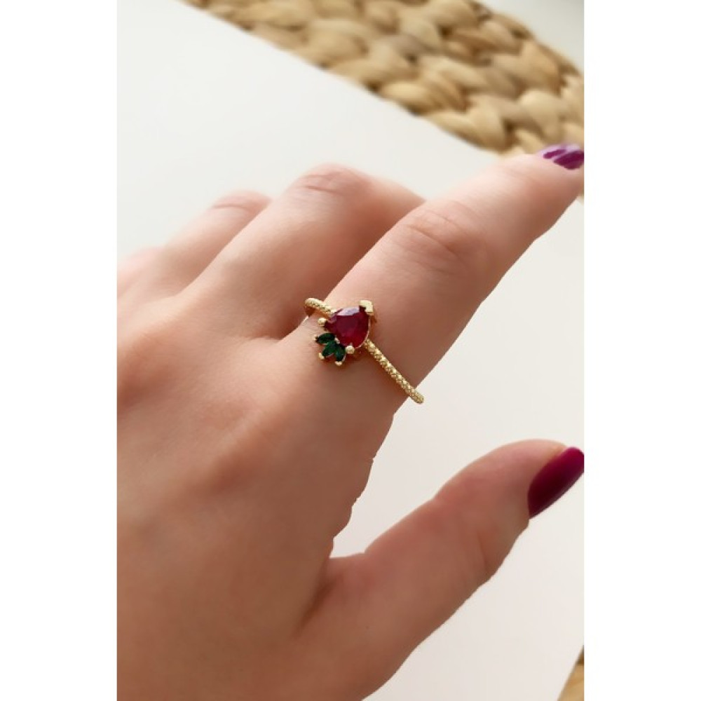 ÇLK Accessories Ayarlanabilir Çilek Figür Yüzük TRYÜZÜK1110 Y32003 Bijuteri Yüzük Fiyatı