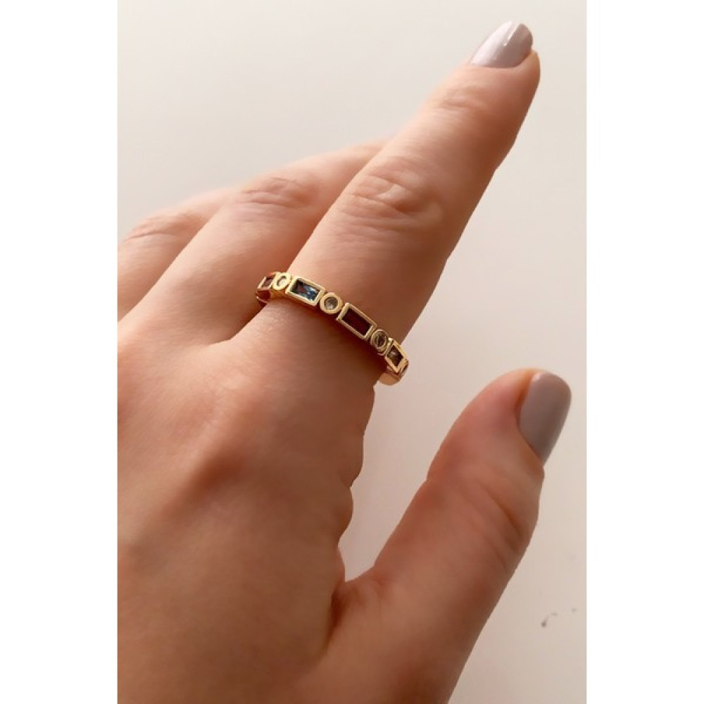 ÇLK Accessories Ayarlanabilir Renkli Baget Taşlı Yüzük TRYÜZÜK1143 Y32003 Bayan Cüzdan Fiyatı