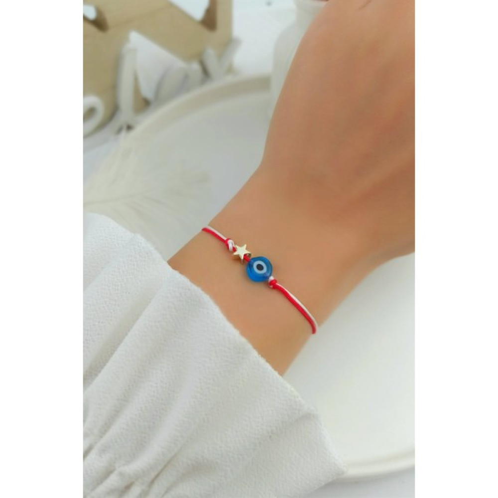 ÇLK Accessories Marteniçka Bileklik Nazar Boncuklu Yıldız Figür Asansörlü Bileklik - Kahverengi Saat ve Bileklik Aksesuarı Fiyatı