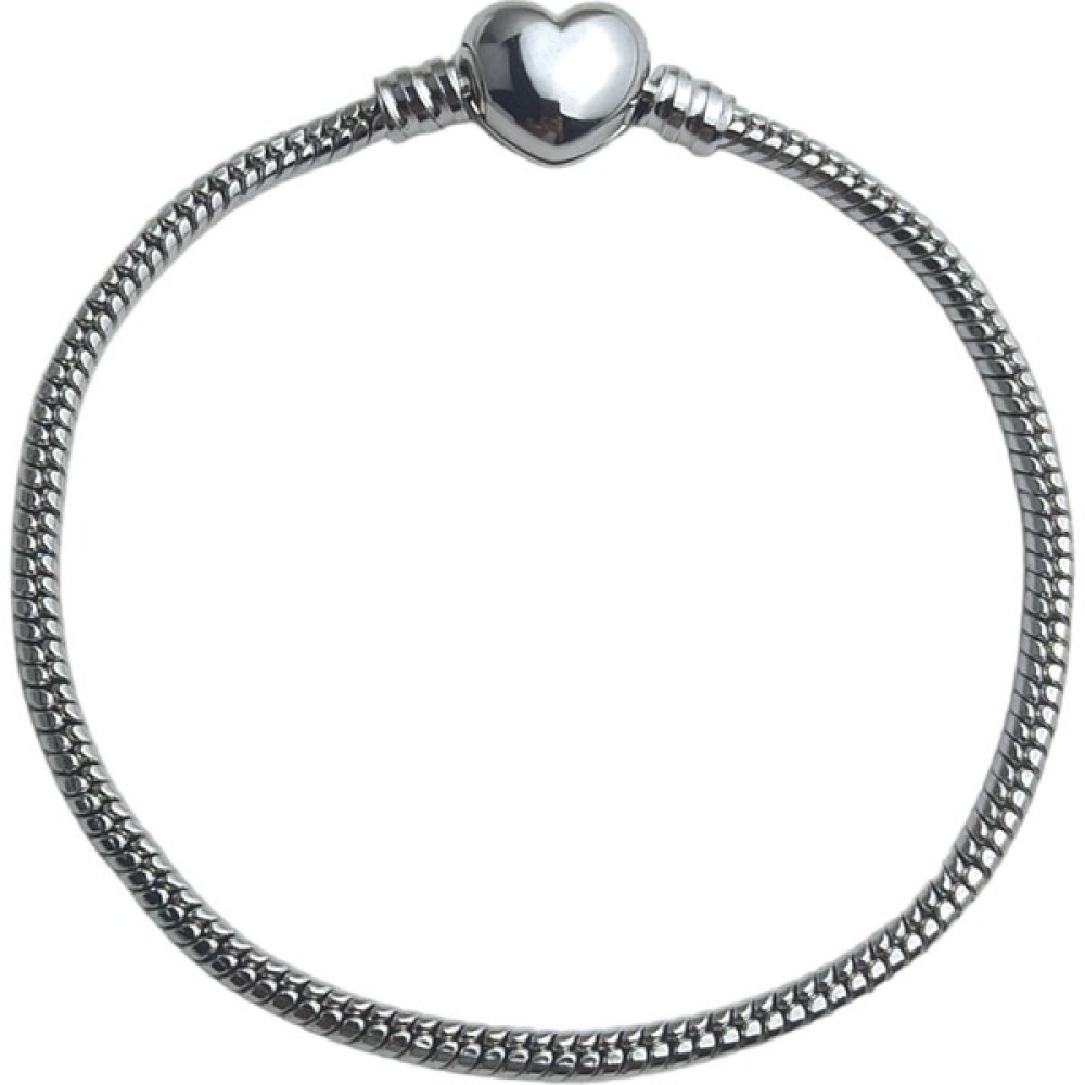 ÇLK Accessories Pandora Model Bileklik Bombeli Kalp Bileklik - Gümüş Saat ve Bileklik Aksesuarı Fiyatı