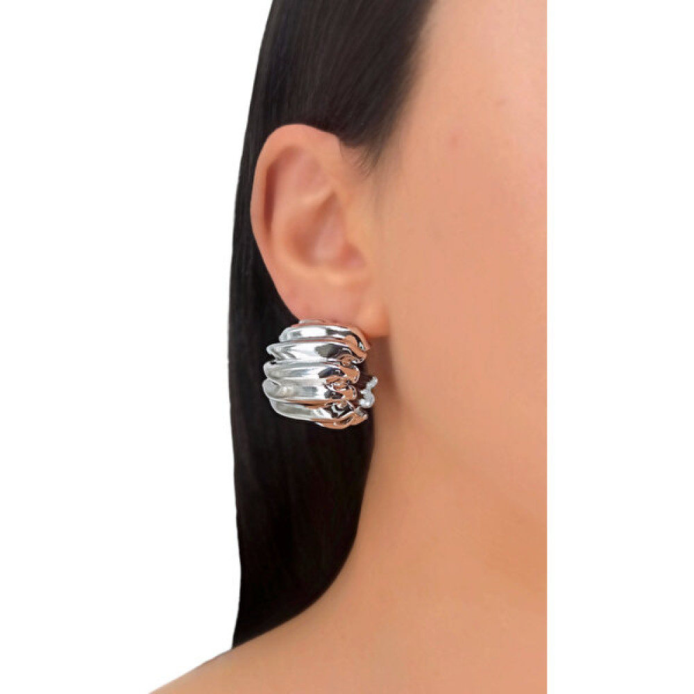 ÇLK Accessories Premium Üç Boyutlu Kabartma Küpe - Gümüş Bijuteri Küpe Fiyatı
