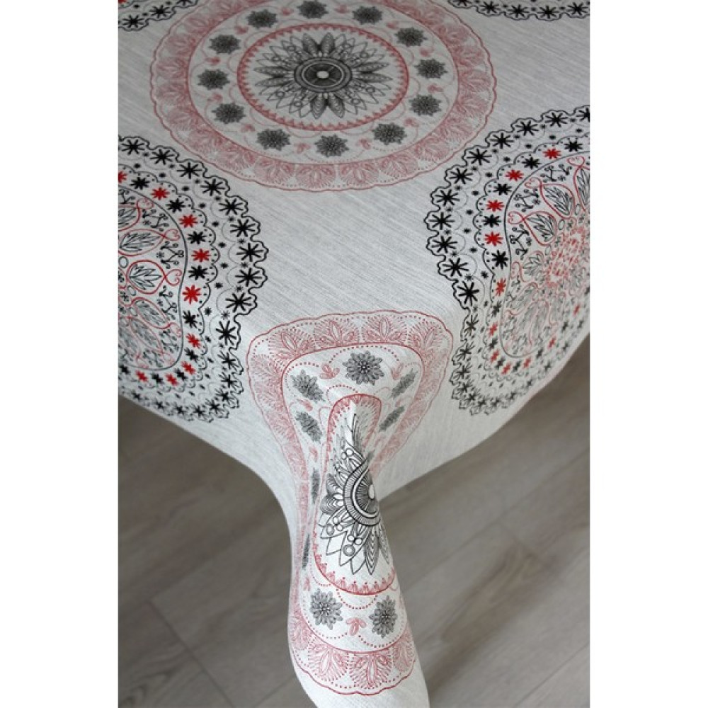 Clk Home Astarlı Silinebilir Pvc Muşamba Masa Örtüsü 06-B - 110 x 140 cm - Kırmızı Masa Örtüsü Fiyatı