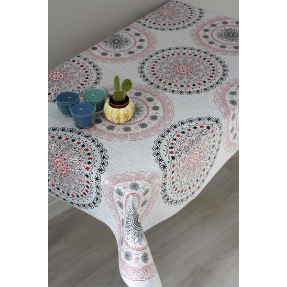Clk Home Astarlı Silinebilir Pvc Muşamba Masa Örtüsü 06-B - 140 x 180 cm - Kırmızı Masa Örtüsü Fiyatı
