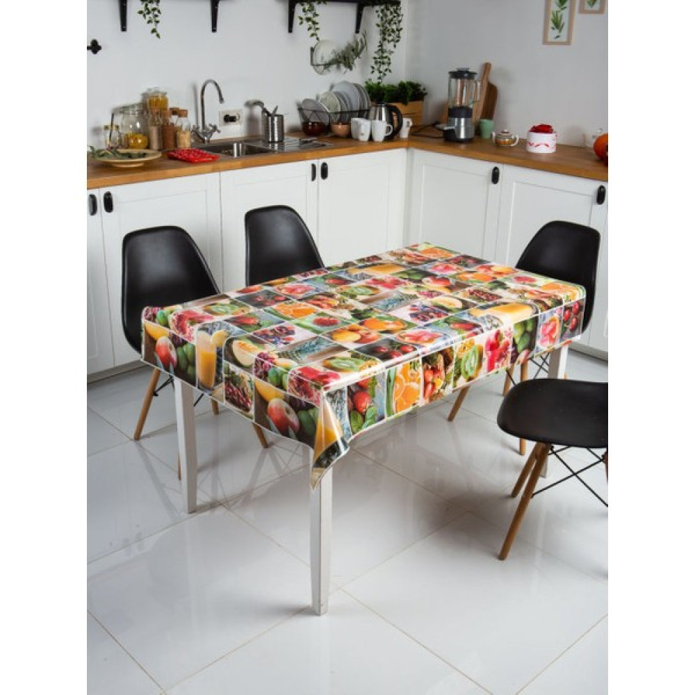Clk Home Astarlı Silinebilir Pvc Muşamba Masa Örtüsü 106-A - 140 x 160 cm - Renkli Masa Örtüsü Fiyatı