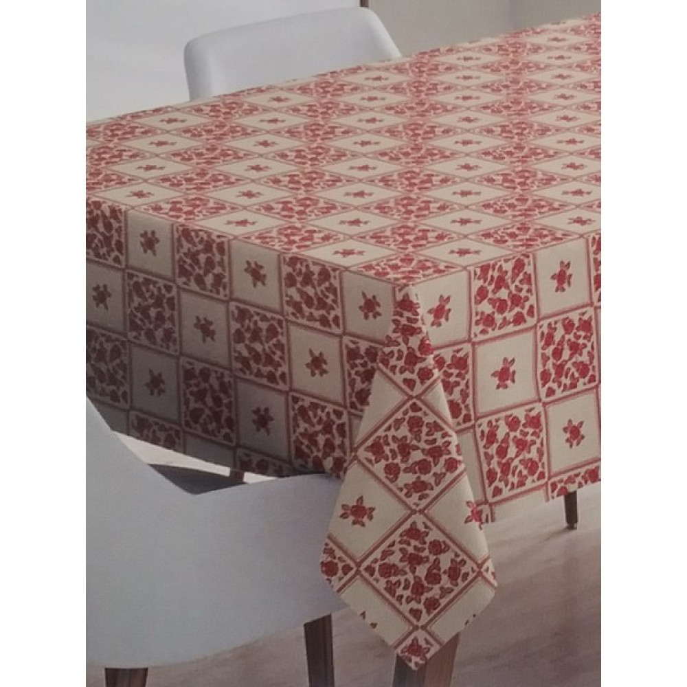Clk Home Astarlı Silinebilir Pvc Muşamba Masa Örtüsü 136-A - 140 cm - Bordo Masa Örtüsü Fiyatı