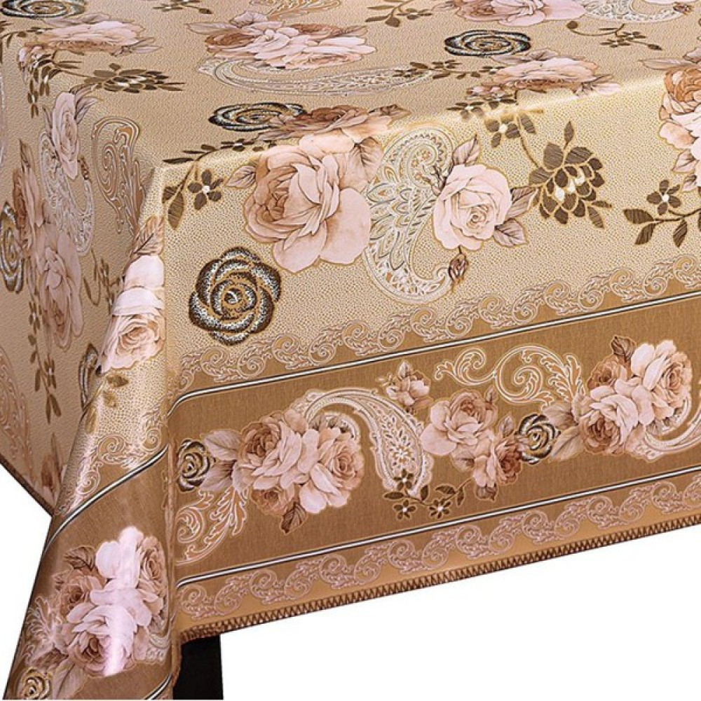 Clk Home Astarlı Silinebilir Pvc Muşamba Masa Örtüsü 66-B - 110 x 140 cm - Kahve Masa Örtüsü Fiyatı