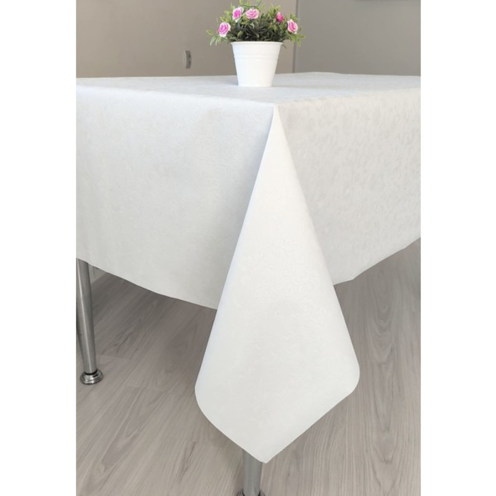 CLK Home Beyaz Pvc Astarlı Muşamba Plastik Silinebilir - 140 x 200 cm Masa Örtüsü Fiyatı