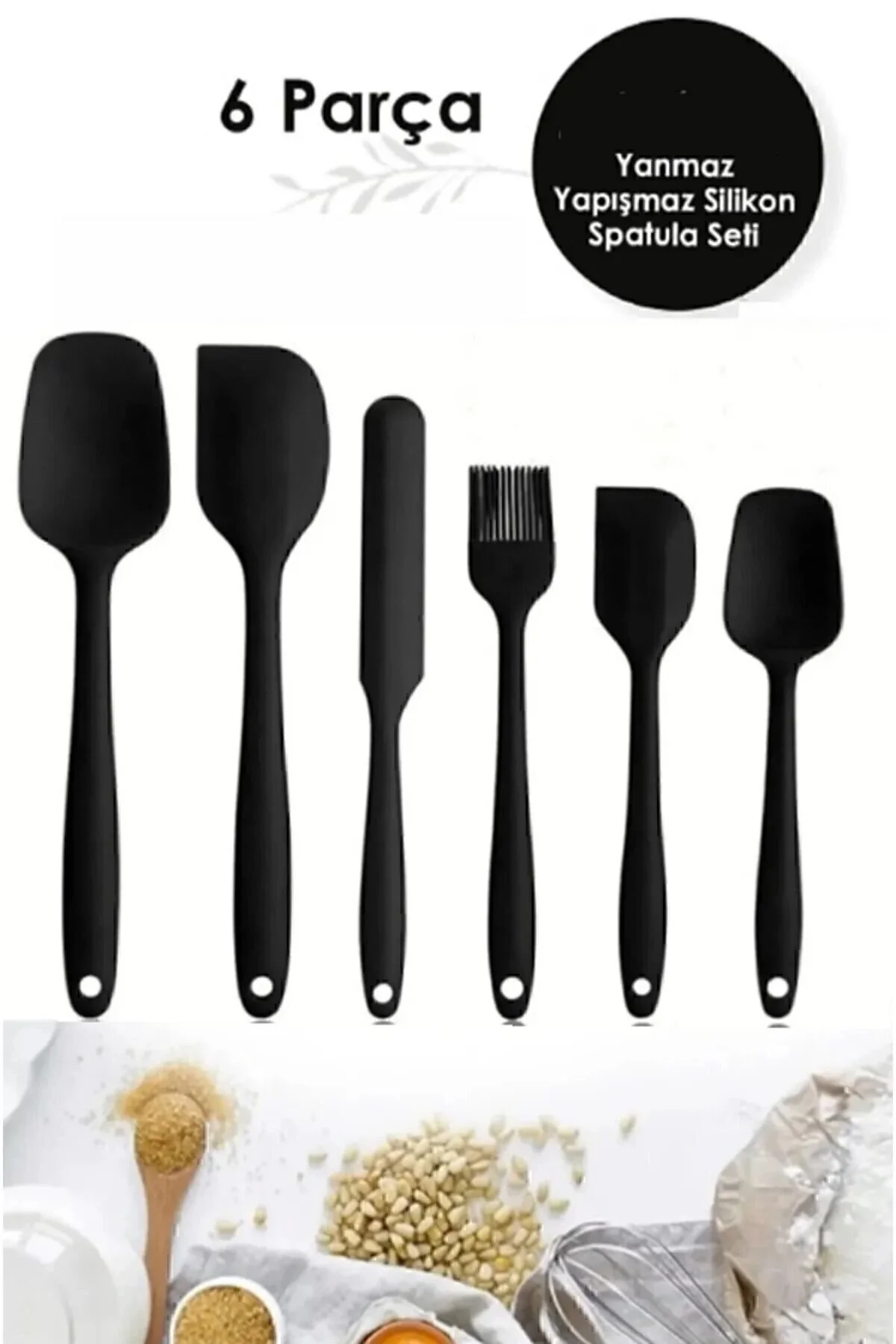 CLNK 6 Adet Isıya Dayanıklı Yanmaz Yapışmaz Silikon Spatula Seti | 6lı Silikon Spatula Seti Bpa Free" Mutfak Gereçleri Fiyatı