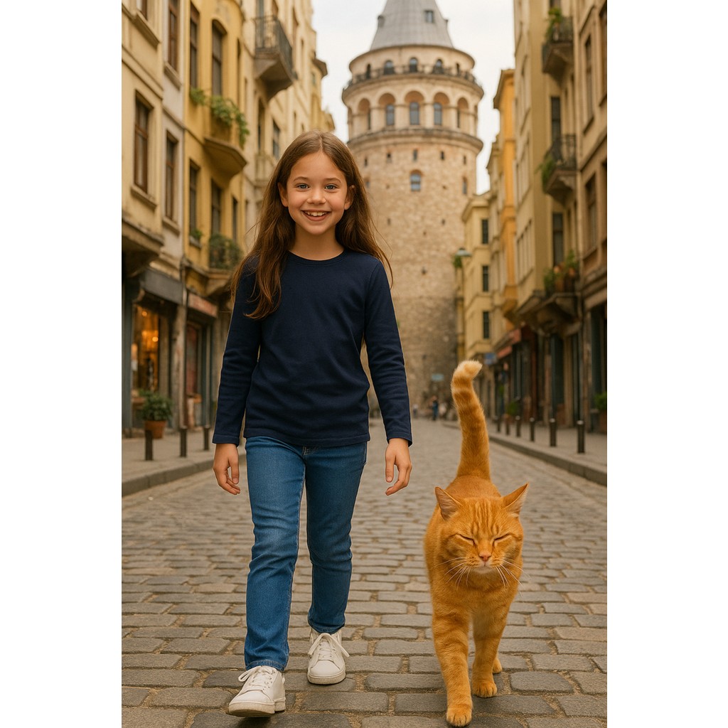 Cloise Uzun Kollu Çocuk T-Shirt %100 Pamuk Unisex Kız - Erkek Lacivert Basic Konforlu Giyim & İç Giyim Fiyatı