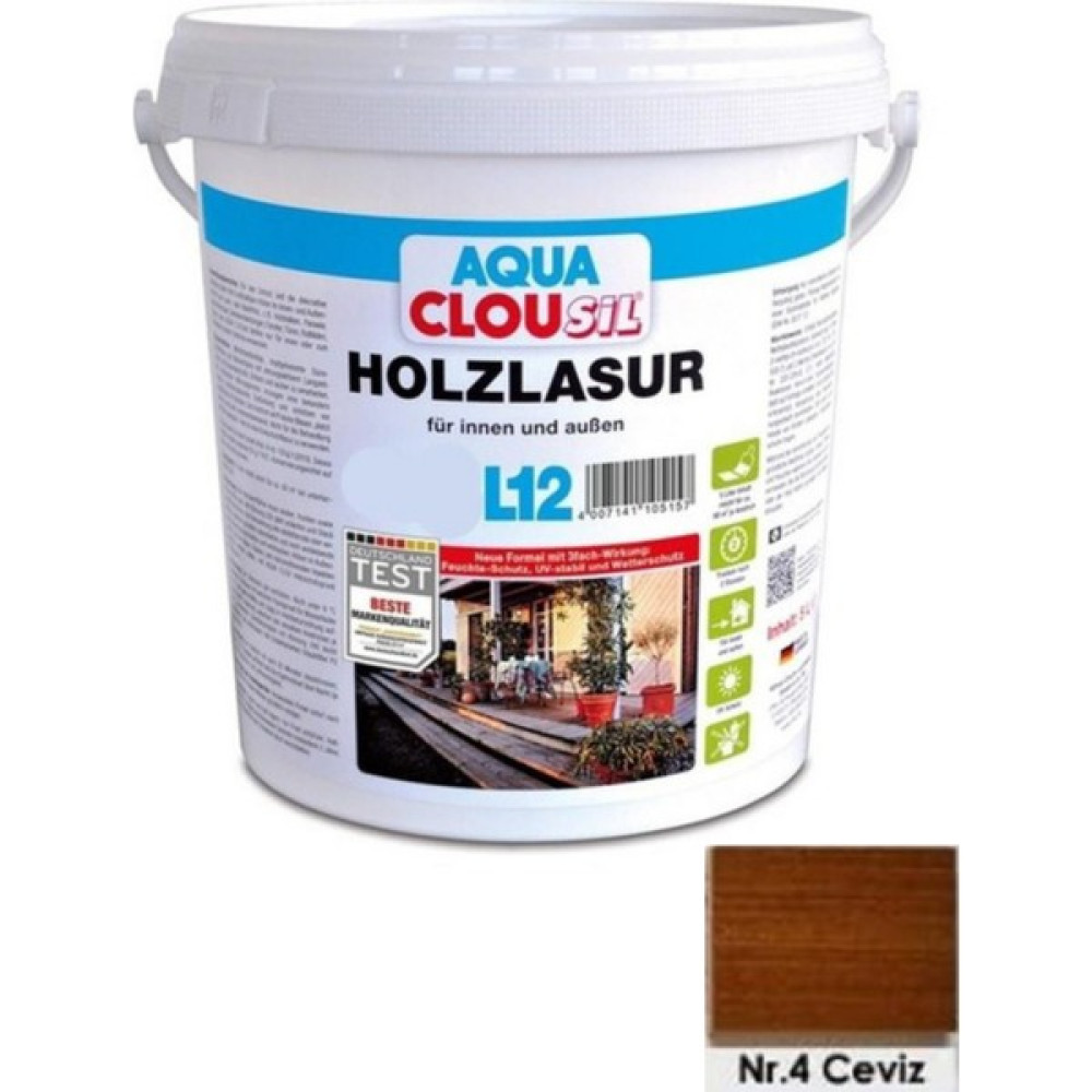CLOU Su Bazlı Ahşap Koruyucular 20LTCLOU Nr:04 Ceviz Su Bazlı Ahşap Koruyucu 20LT Boyalar & Boyacı Aletleri Fiyatı
