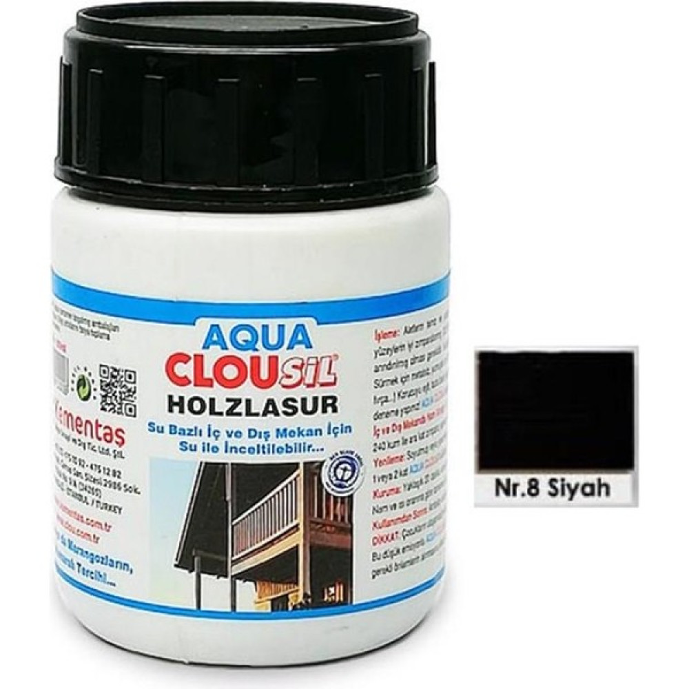CLOU Su Bazlı Ahşap KORUYUCULAR100MLCLOU Nr:08 Siyah Su Bazlı Ahşap Koruyucu 100ML Boyalar & Boyacı Aletleri Fiyatı