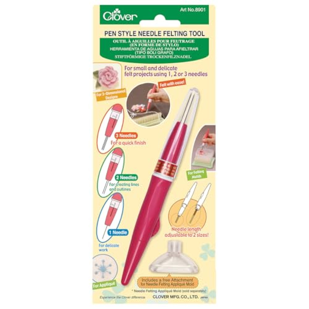 Clover 507079 Pen Style Needle Felting Tool- Original Version- 1 Pack