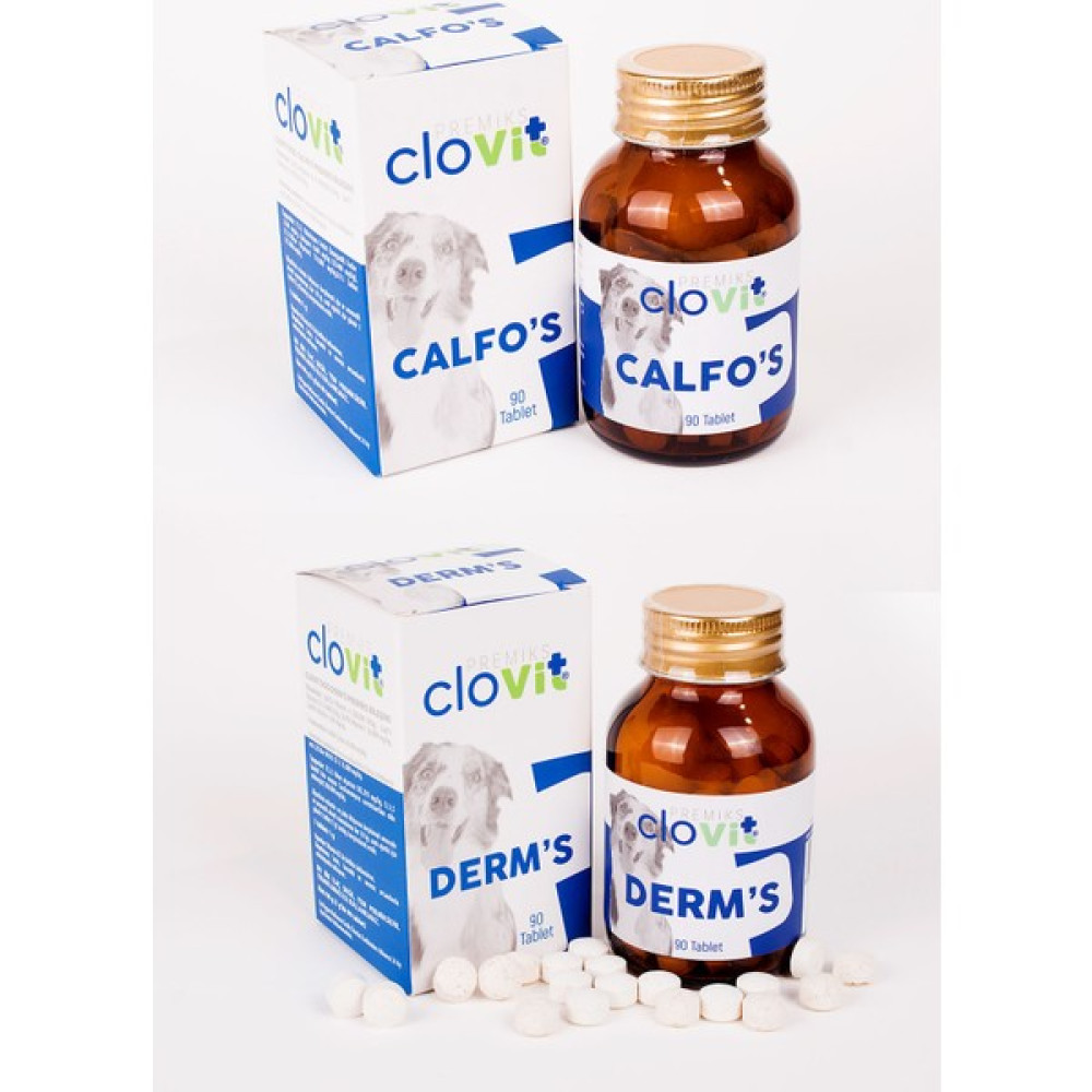 Clovit Köpek Calfo's + Köpek Derm's Anavtajlı 2'li Set 8680434202328 Evcil Hayvan Ürünleri Fiyatı