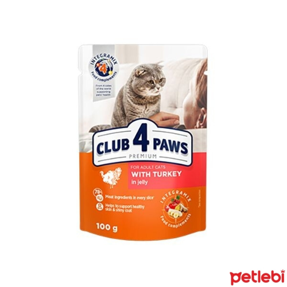 Club4Paws Premium Pouch Jöle İçinde Hindi Etli Yetişkin Kedi Konservesi 100gr Evcil Hayvan Ürünleri Fiyatı